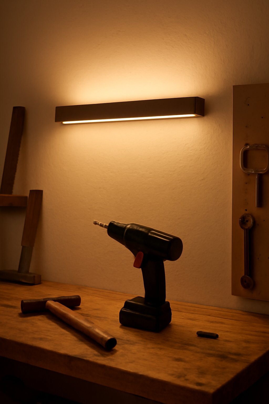 Minimalistische Wandlampe