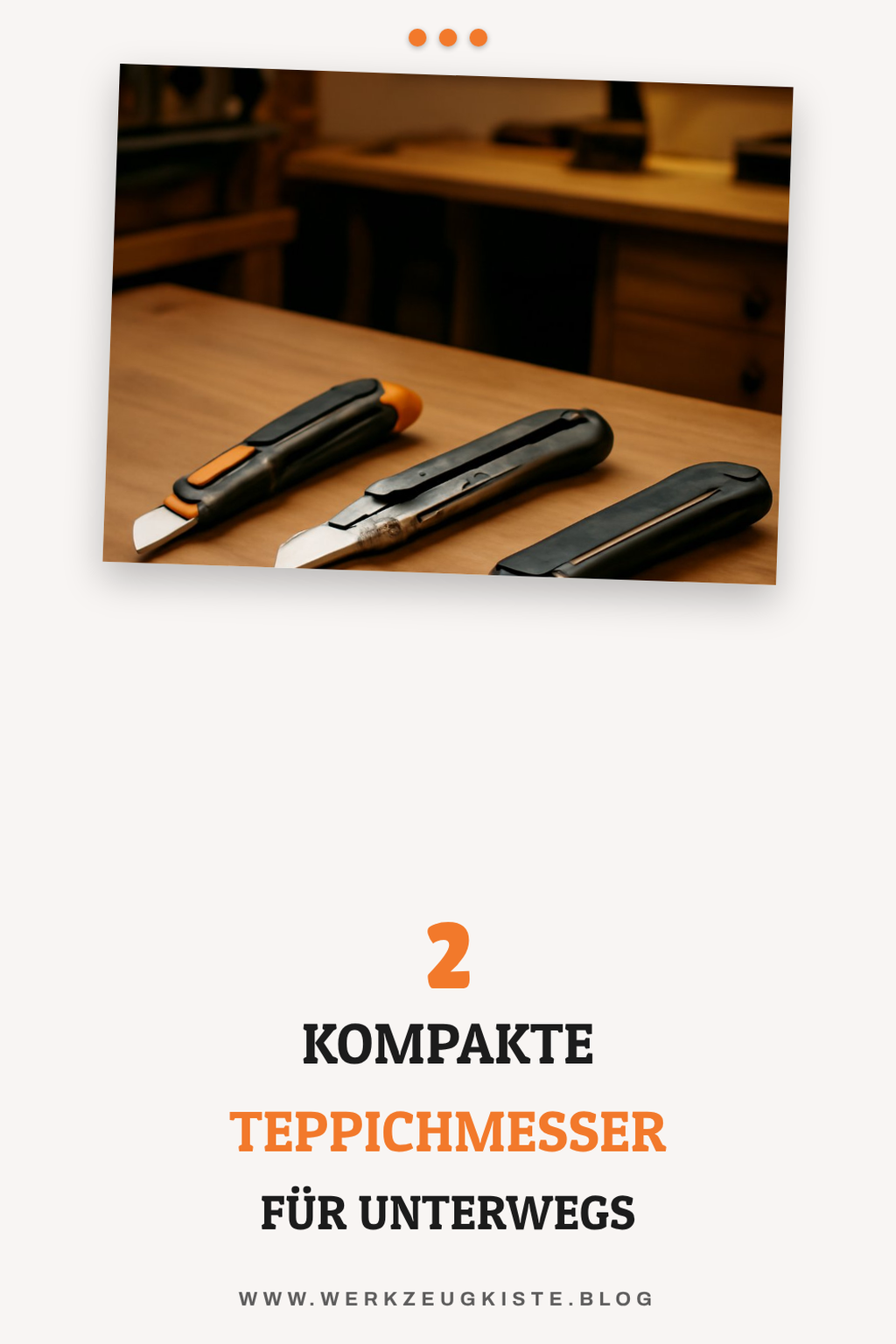 Kompakte Teppichmesser für unterwegs