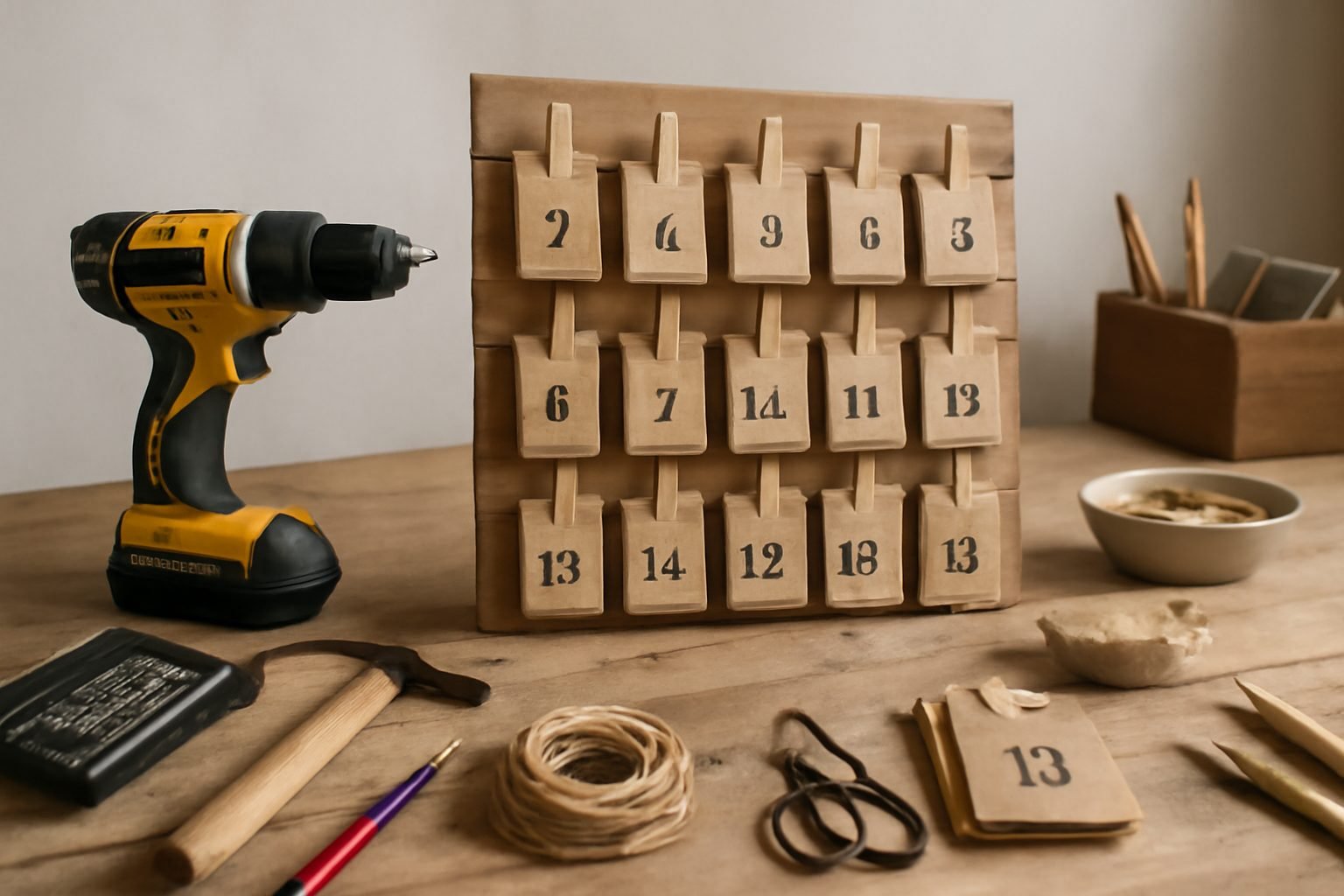 Adventskalender DIY Inhalt aus Paletten in 6 Schritten