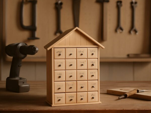Adventskalender Häuschen aus Holz bauen