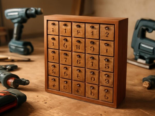 Adventskalender Wand aus Holz gestalten