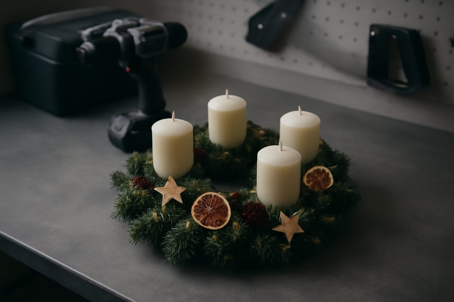 Adventskranz Ideen Landhaus aus Paletten