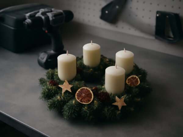 Adventskranz Ideen Landhaus aus Paletten