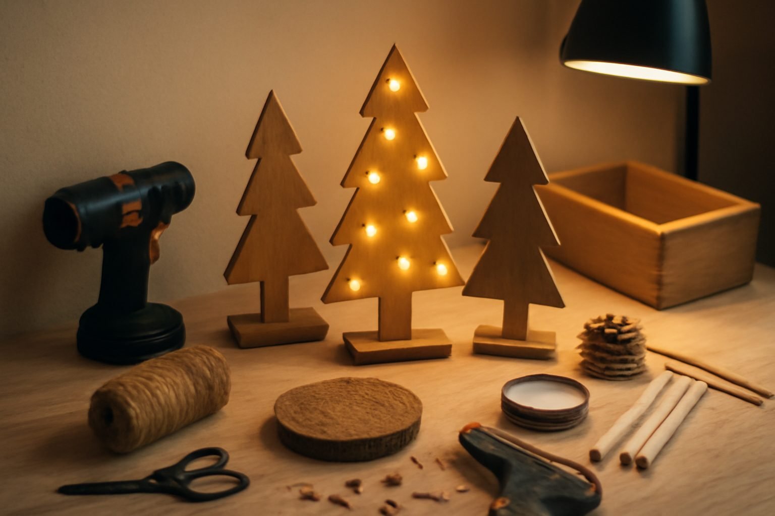 Beleuchtete Weihnachtsdeko selber bauen außen in 6 Schritten