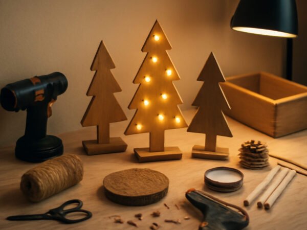 Beleuchtete Weihnachtsdeko selber bauen außen in 6 Schritten