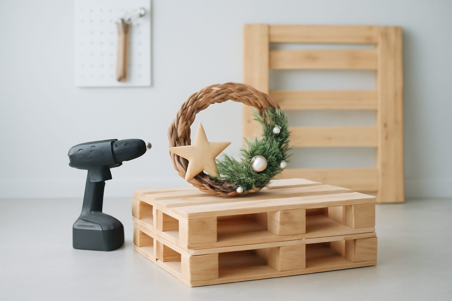 DIY Weihnachten basteln aus Paletten ohne Vorkenntnisse