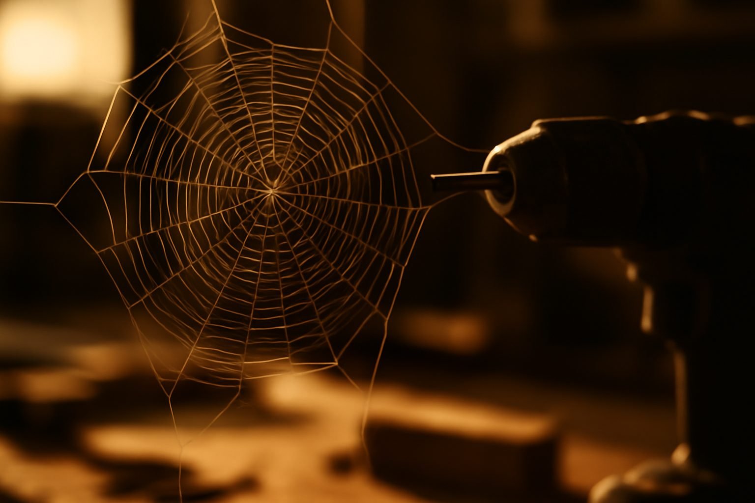 Grosses Spinnennetz Deko selber machen ohne Vorkenntnisse