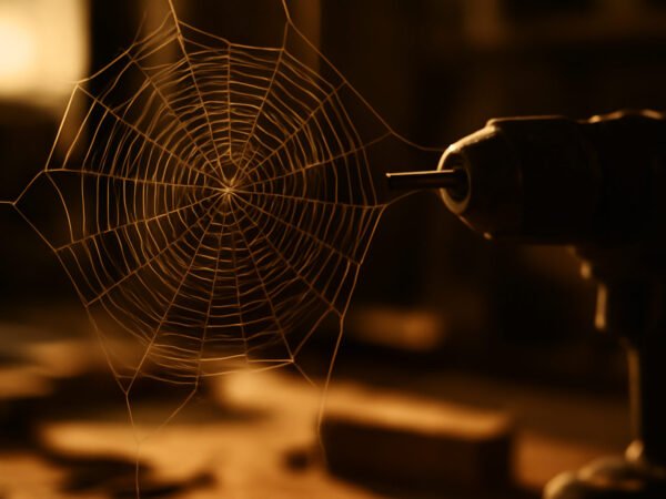 Grosses Spinnennetz Deko selber machen ohne Vorkenntnisse