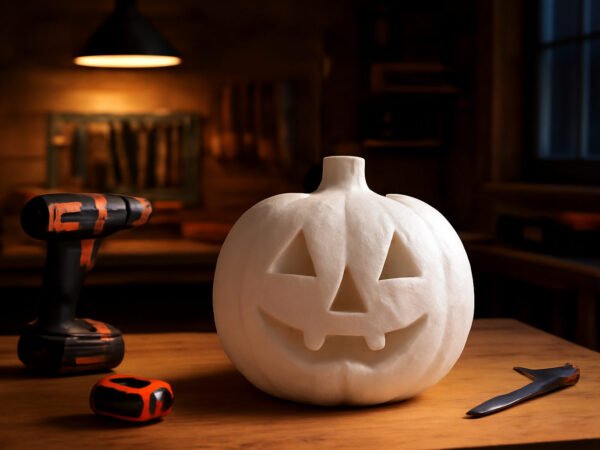 Halloween Deko aus Styropor schnitzen in 6 Schritten