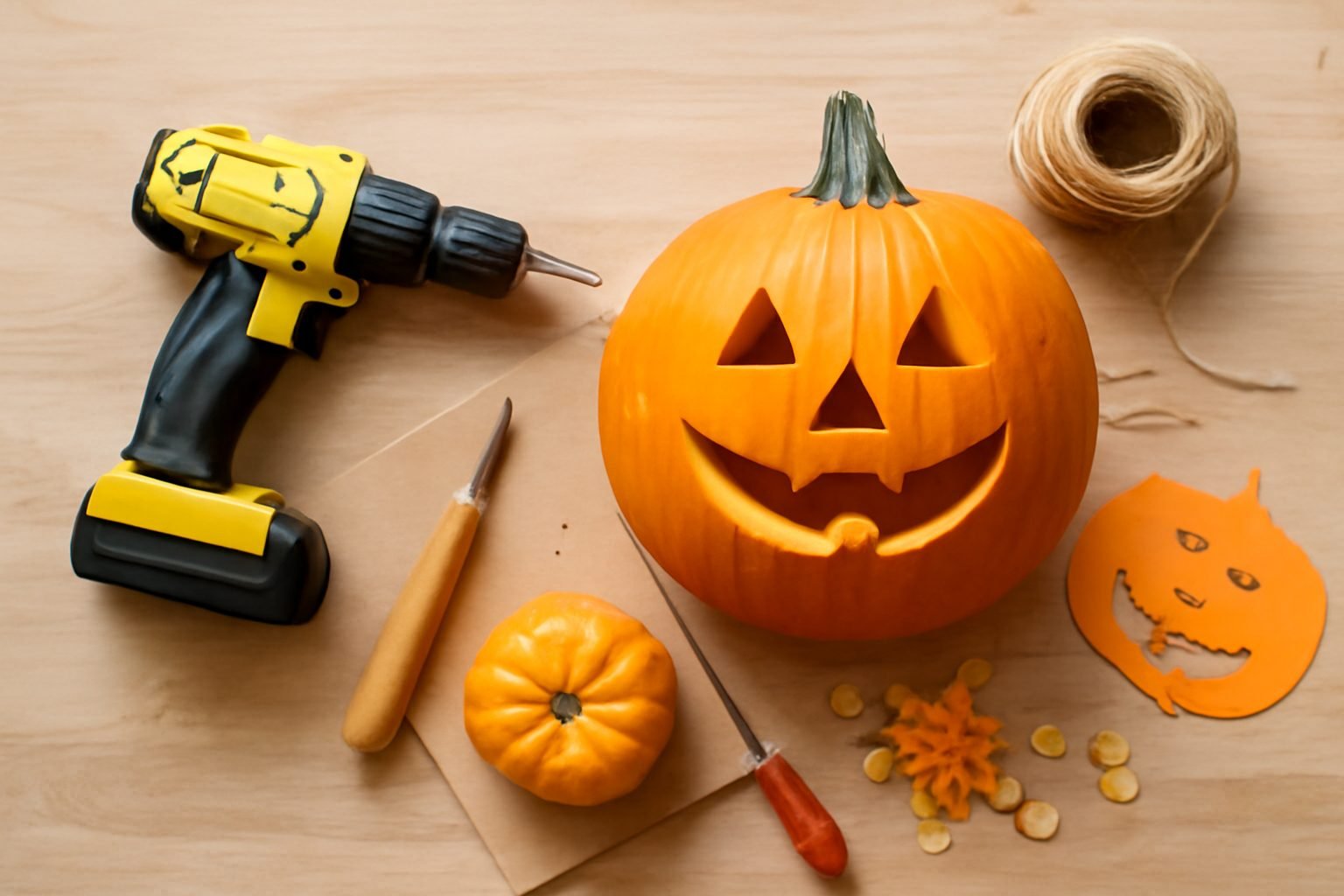 Halloween Deko mit Heisskleber basteln in 6 Schritten