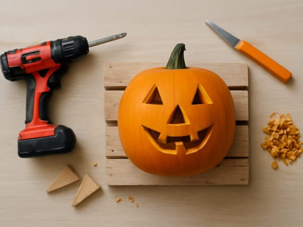 Halloween Kürbis schnitzen aus Paletten — so geht es richtig