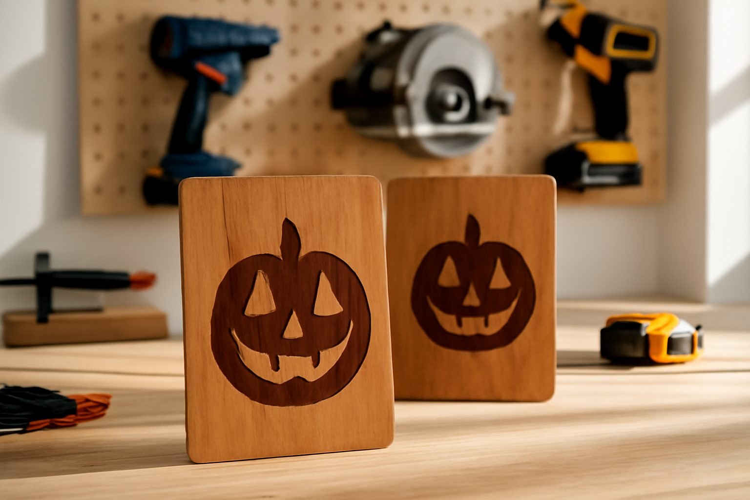 Halloween Party Einladung Holz Vorlage
