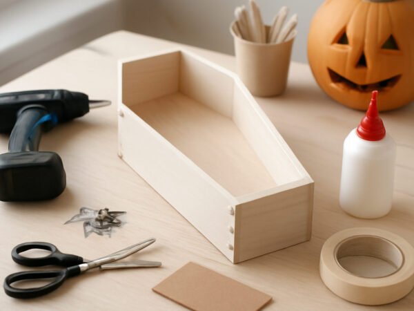 Halloween Sarg selber bauen Anleitung ohne Vorkenntnisse