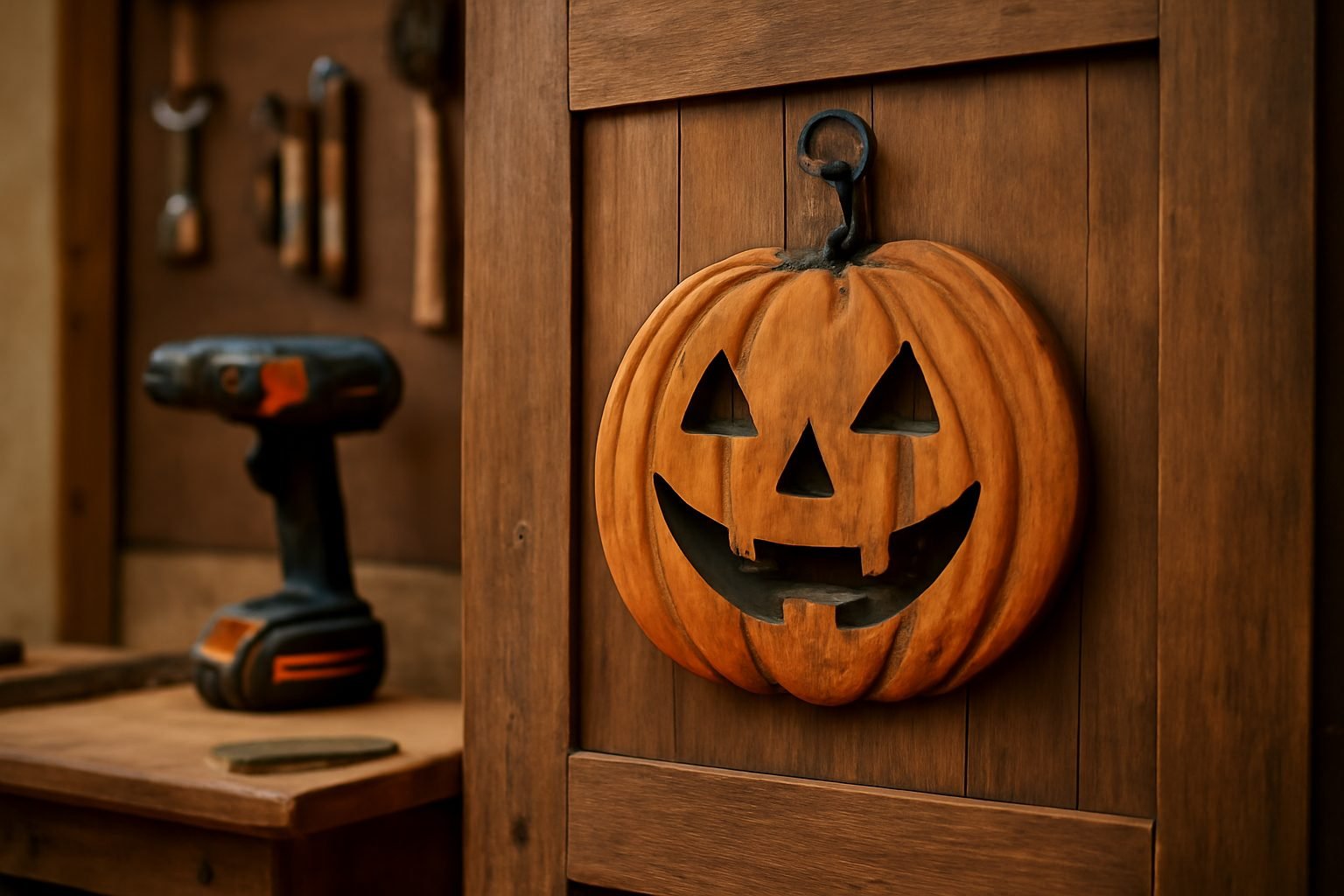 Halloween Türdeko selber bauen in 6 Schritten