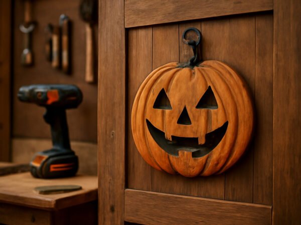 Halloween Türdeko selber bauen in 6 Schritten