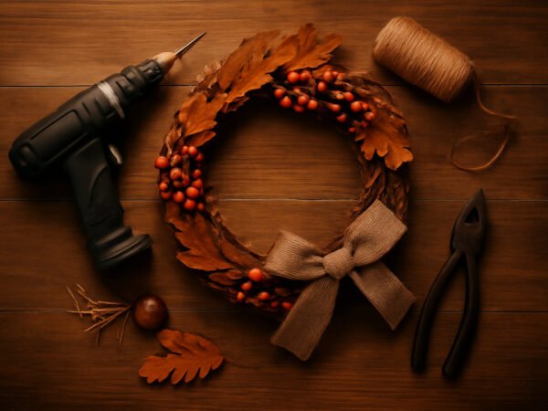 Herbstdeko Haustür aus Holz — 10 einfache Varianten
