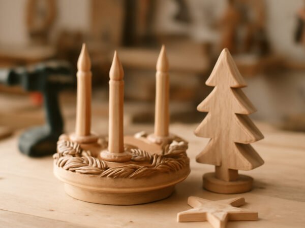 Holzscheiben Deko für den Advent selber machen