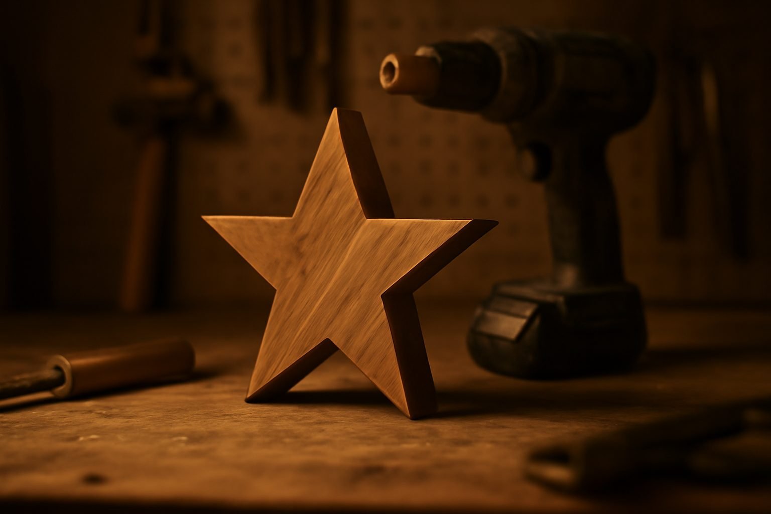 Holzstern für den Advent selber sägen ohne Vorkenntnisse