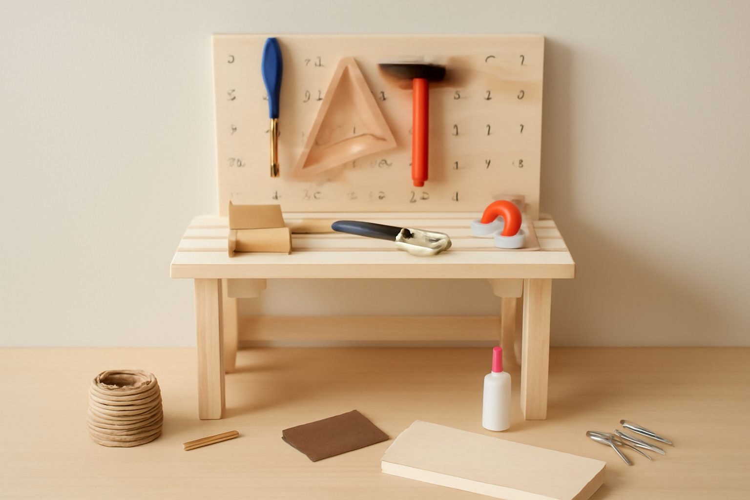 Kinderwerkbank selber bauen als Geschenk in 7 Schritten