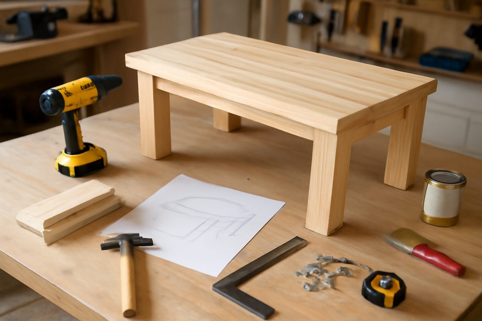 Couchtisch selber bauen: Anleitung + Materialliste