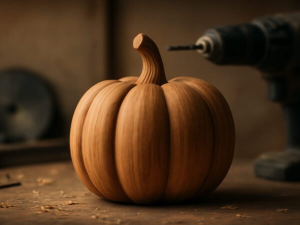 Kürbis Deko Herbst aus Holz selber bauen in 6 Schritten