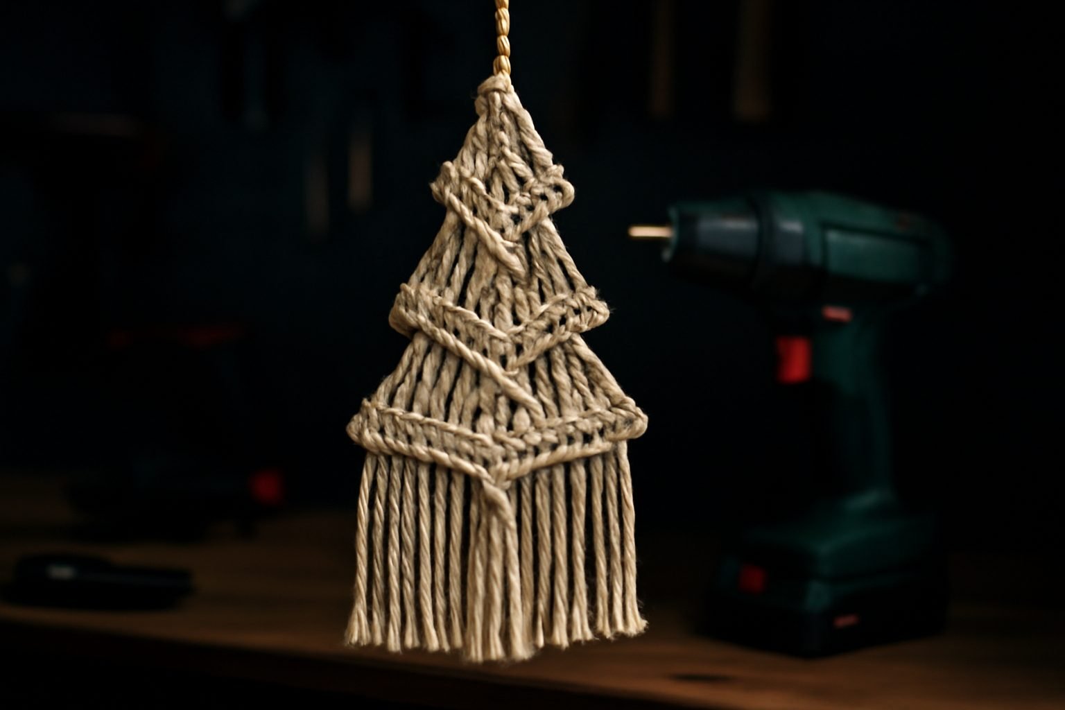Makramee Weihnachtsbaum Anleitung Holz Vorlage