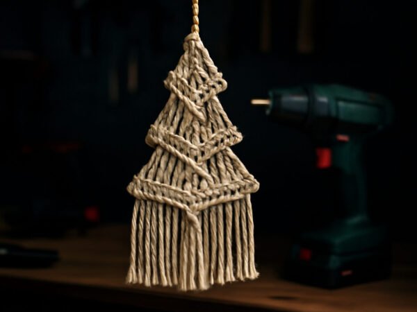 Makramee Weihnachtsbaum Anleitung Holz Vorlage