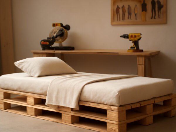 Palettenbett mit Stauraum bauen: So geht's