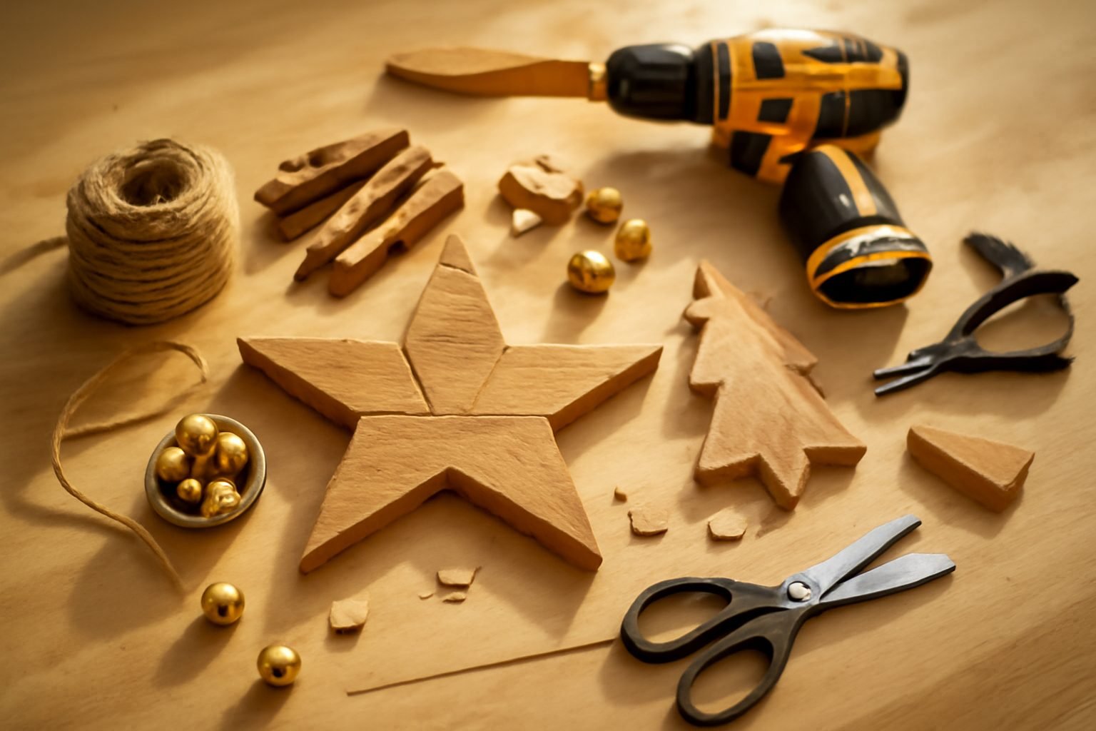 Silvesterdeko aus Holzresten basteln — so geht es richtig