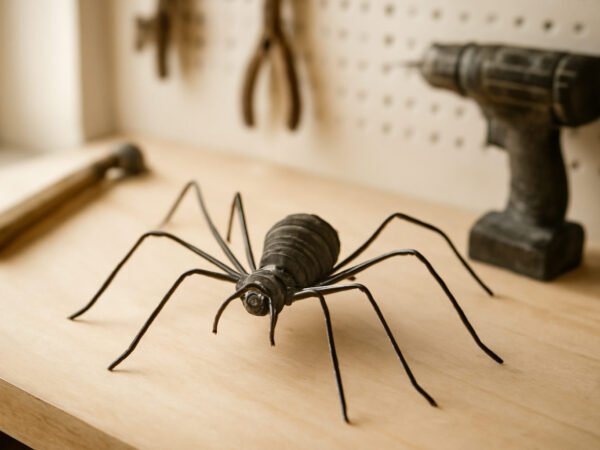 Spinne aus Draht selber machen in 6 Schritten