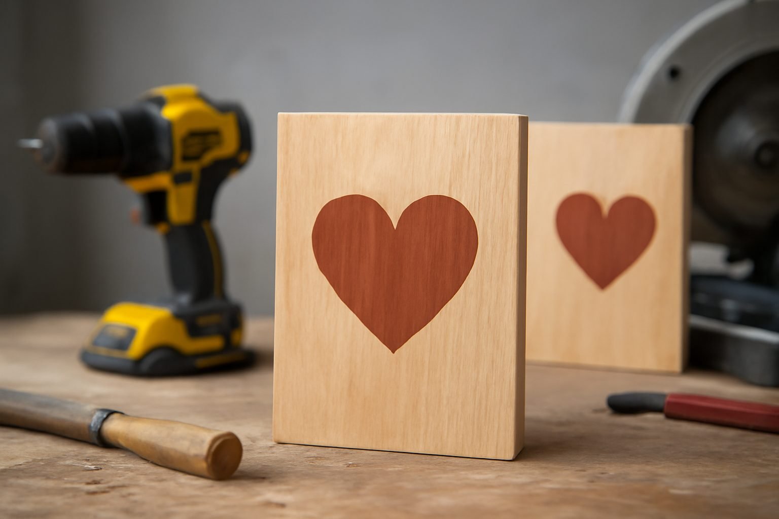 Valentinstag Karten aus Holz gelingt auch beim ersten Mal