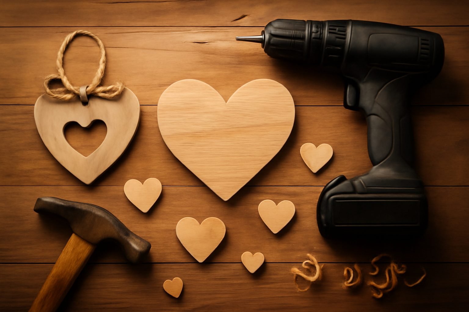 Valentinstag Nägel aus Holz: 10 Ideen für wenig Geld