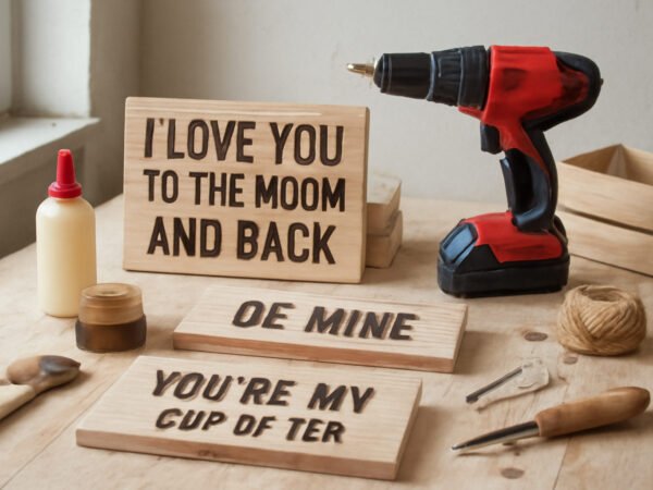 Valentinstag Sprüche Lustig aus Holz selber bauen
