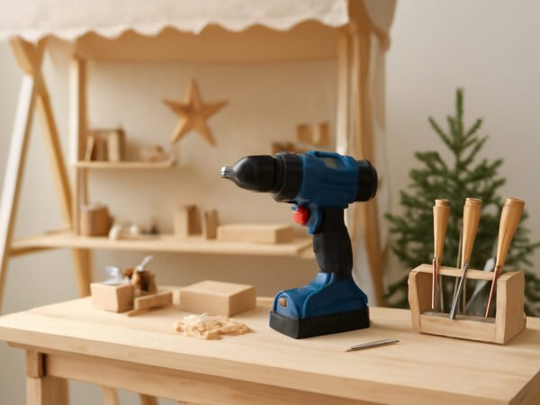 Verkaufsstand für den Adventsmarkt bauen