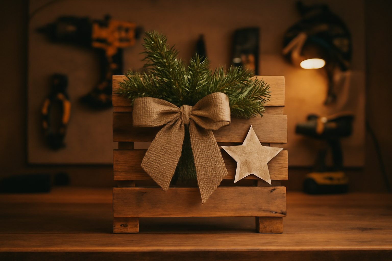 Weihnachtsdeko draußen aus Paletten — 10 Punkte zum Abhaken