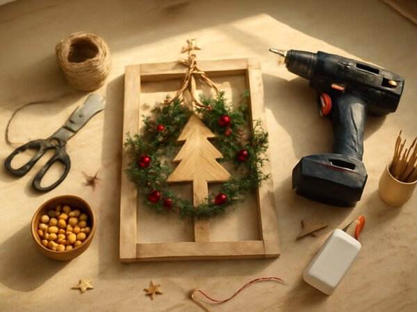 Weihnachtsdeko für die Fensterbank selber bauen