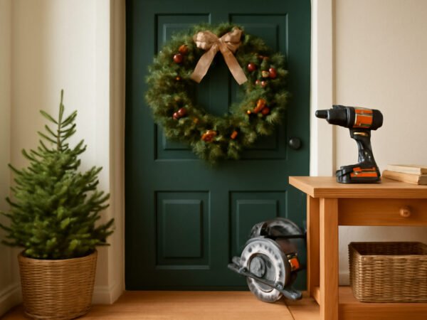 Weihnachtsdeko Hauseingang aus Paletten — so geht es richtig