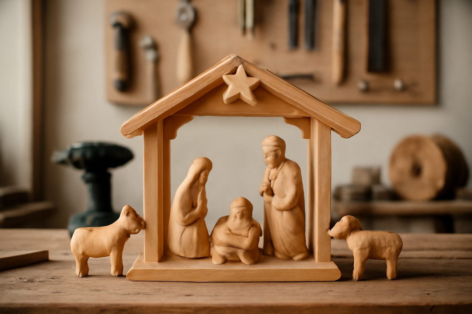 Weihnachtsdeko Hauseingang außen aus Holz ohne Vorkenntnisse