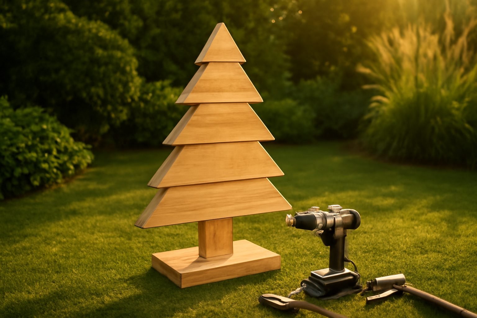 Weihnachtsdekoration Ideen draußen aus Holz