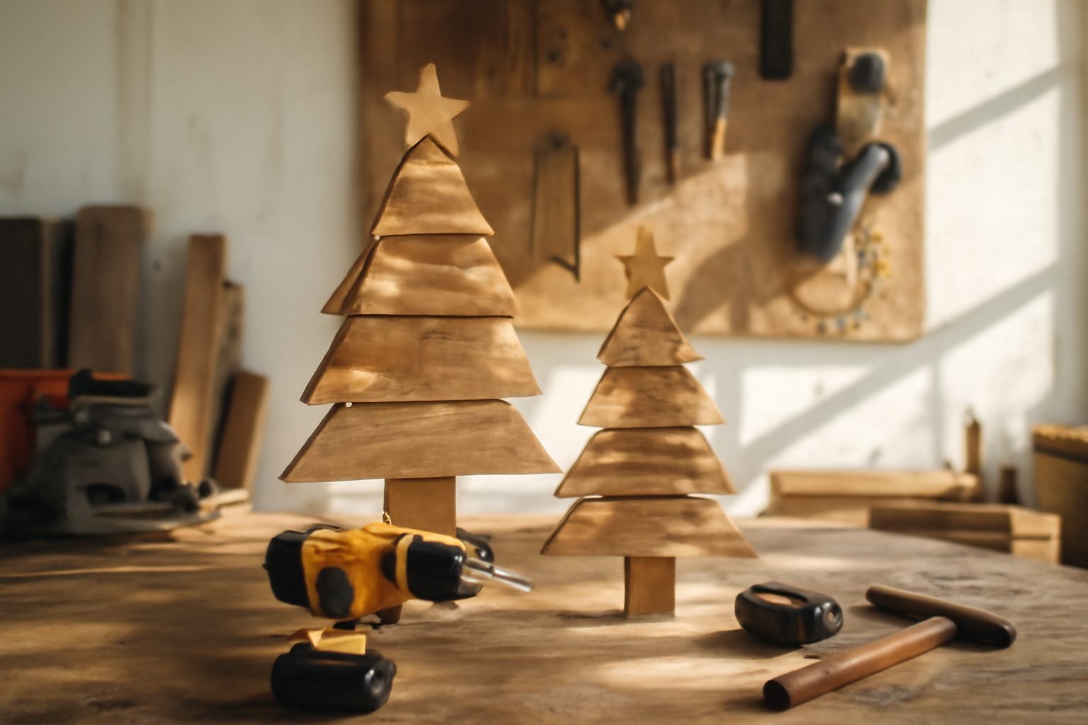 Weihnachtsdekoration Ideen draußen aus Paletten