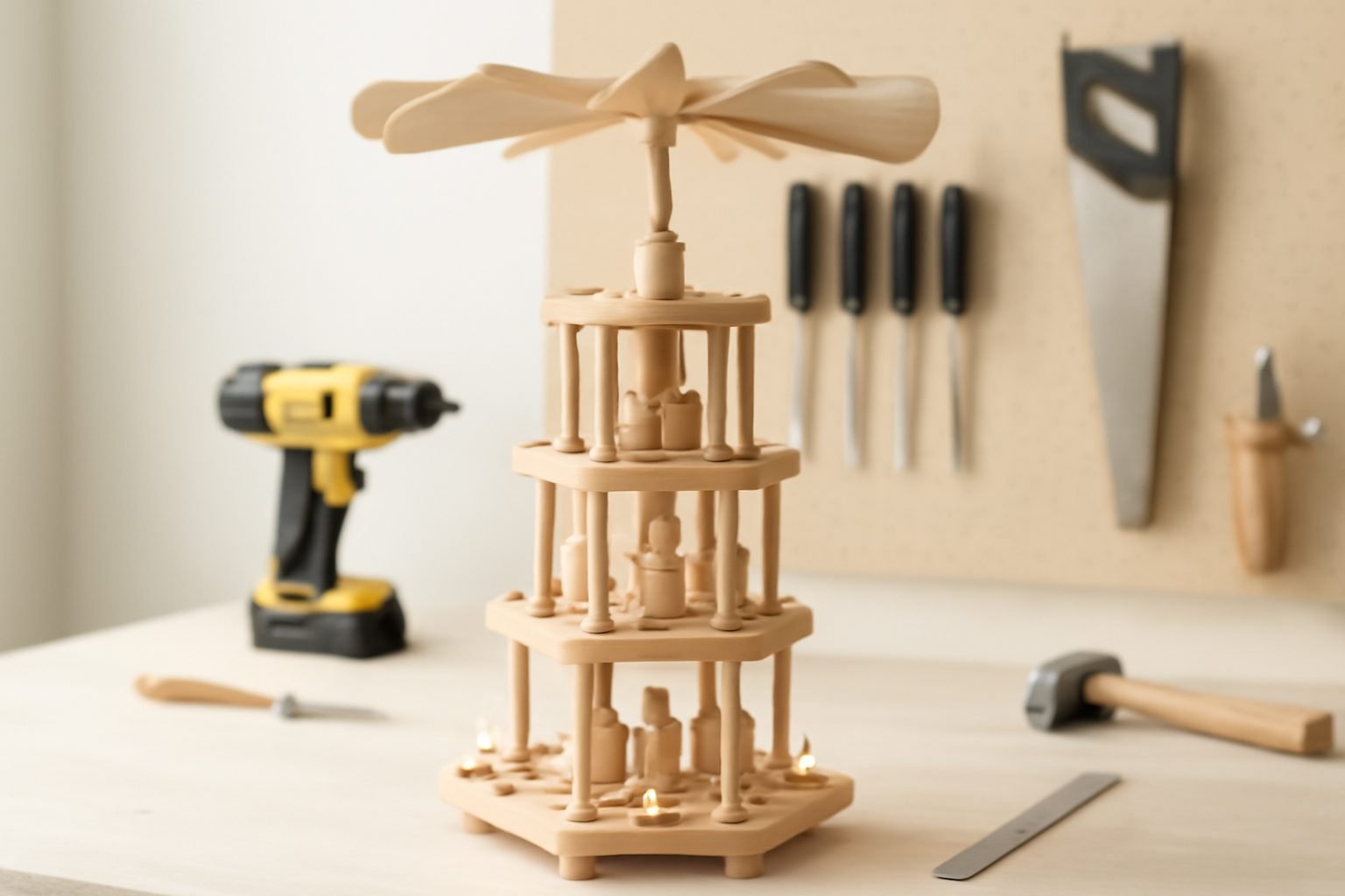 Weihnachtspyramide selber bauen Bauplan — so geht es richtig
