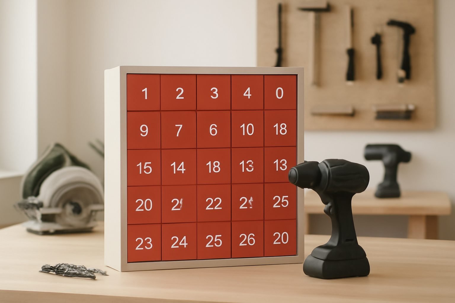 Werkzeug Adventskalender für Männer — 10 einfache Varianten
