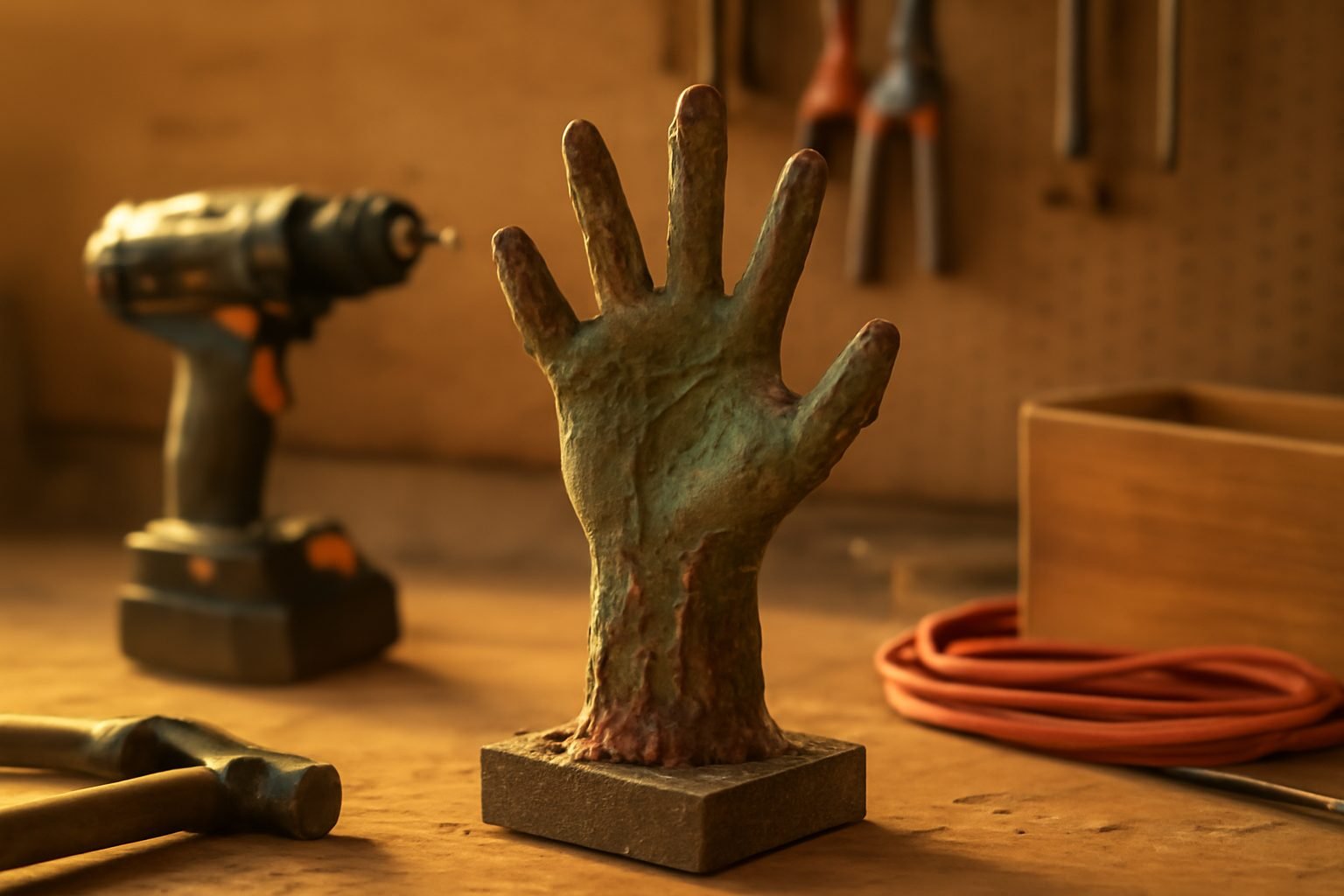 Zombie Hand Deko selber machen in 6 Schritten
